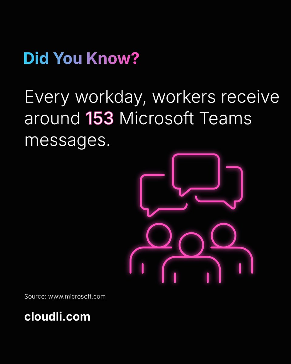 getcloudli's tweet photo. Workers receive an average of 153 Teams messages daily, according to Microsoft.

Teams is already where work happens, yet if business calling sits somewhere else, communication still gets split.

#Cloudli #MSTeams #Integration closes the gap: https://t.co/AK9NHmzwBJ https://t.co/wGjZoJb5hF