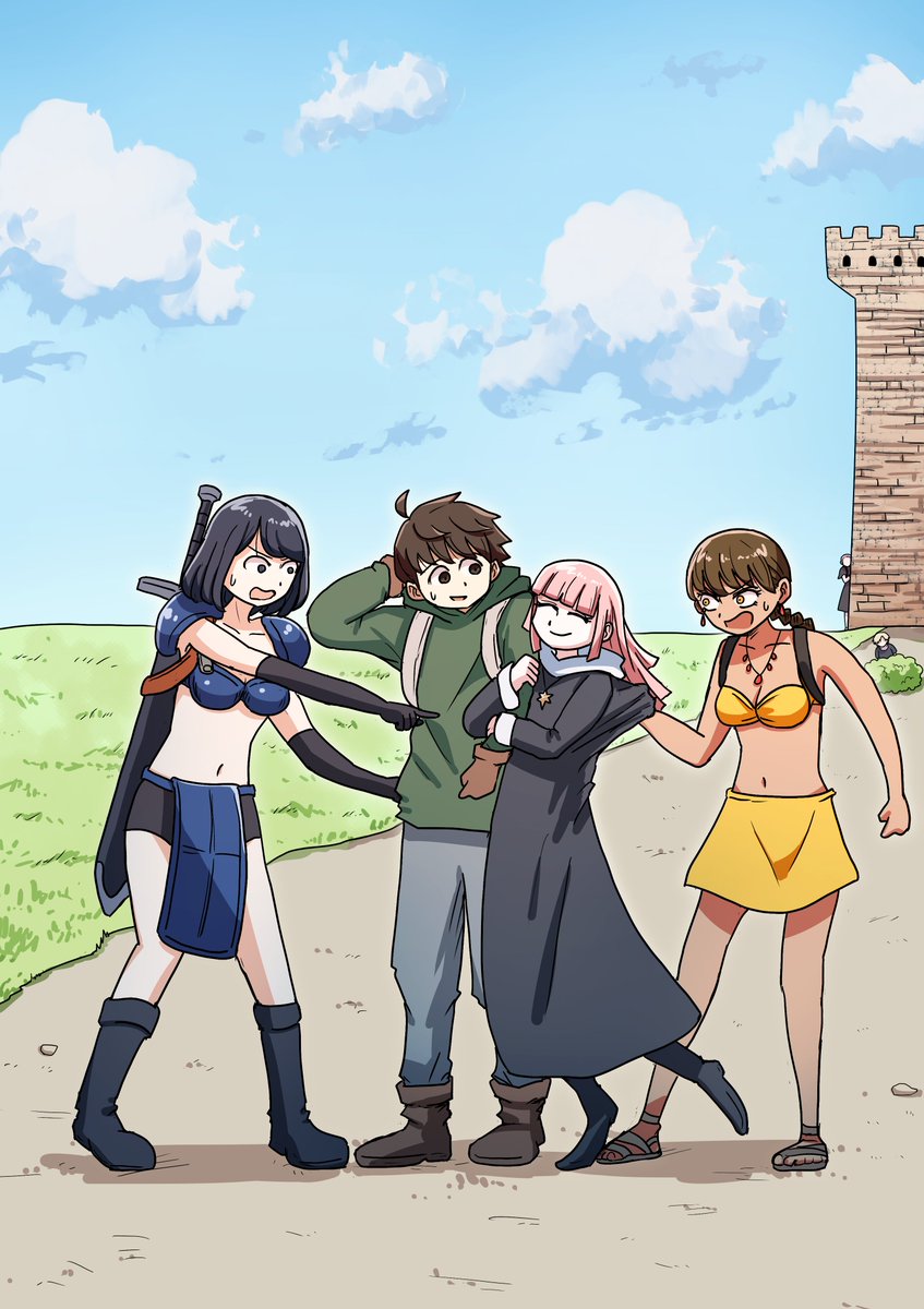 tunatu727's tweet photo. ハーレム勇者伝説
第25話トビラ絵

今回もアシさんが頑張って仕上げてくれたよ！ https://t.co/cTG4d6GN0I