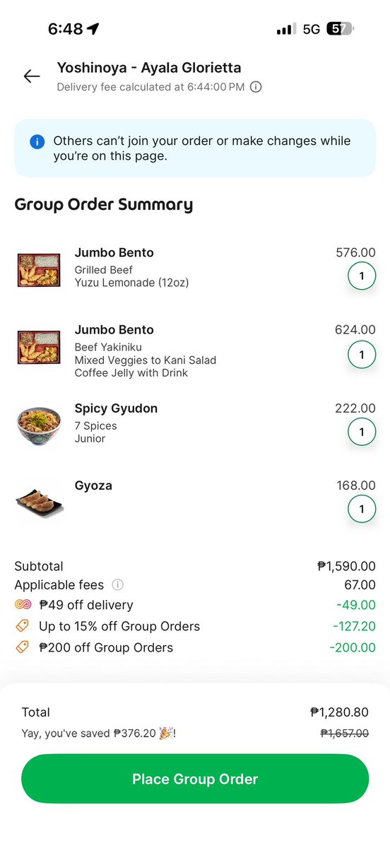 maisconjohn's tweet photo. Reminder lang sa mga bagong magta-try ng Grab Group Order: may ₱200 OFF for first-time hosts using NEWTOGO. At least 3 members and ₱1,000 min spend lang https://t.co/bqG80KL64X