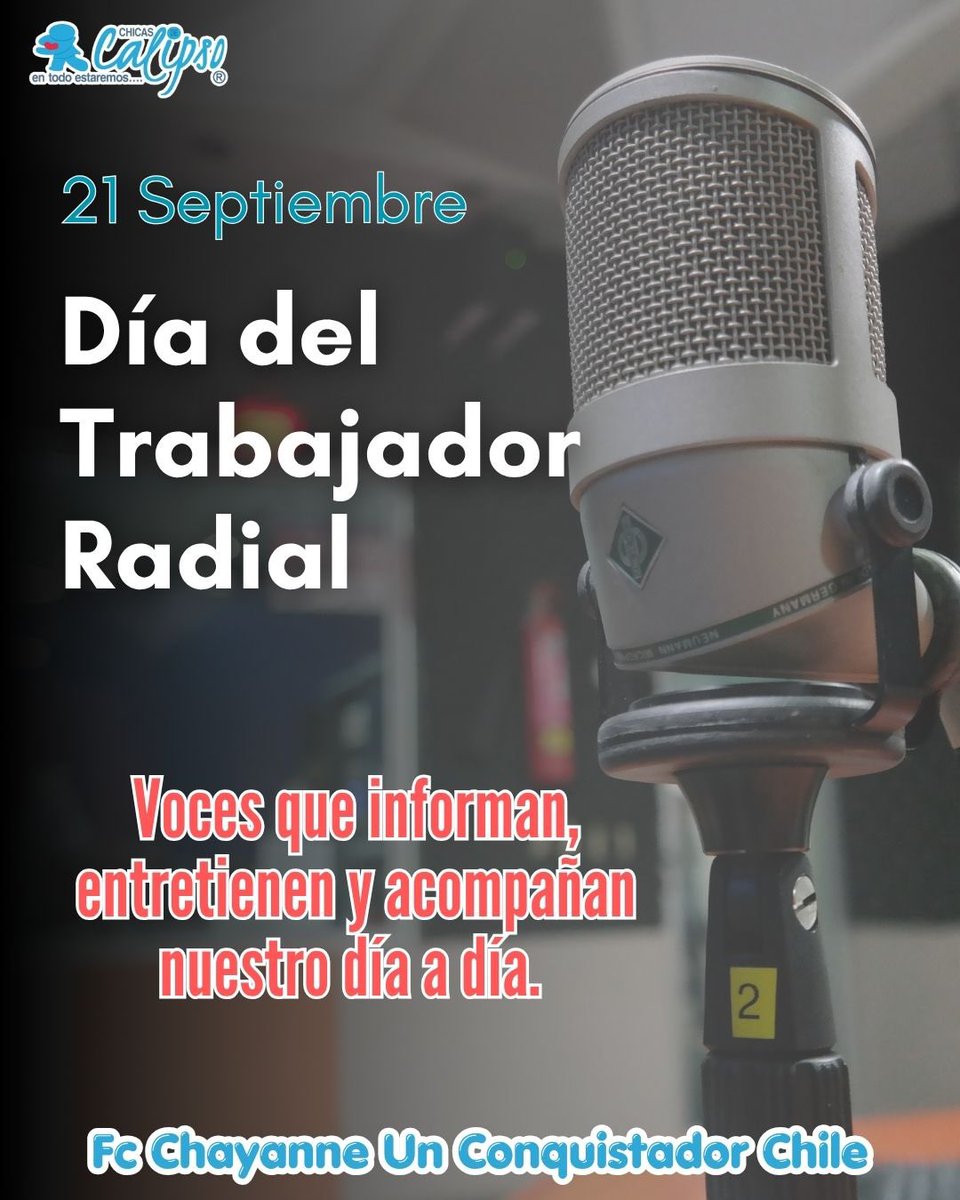Sarate33324729's tweet photo. Gracias #Benja @radiocondell por el lindo tema que nos regalan esta mañana #BoomBoom de @CHAYANNEMUSIC Saludos desde todo Chile 🇨🇱 y que tengan un feliz día les desean @CHICASDECALIPSO #FelizDiaDelTrabajadorRadial https://t.co/pegDcudg2M