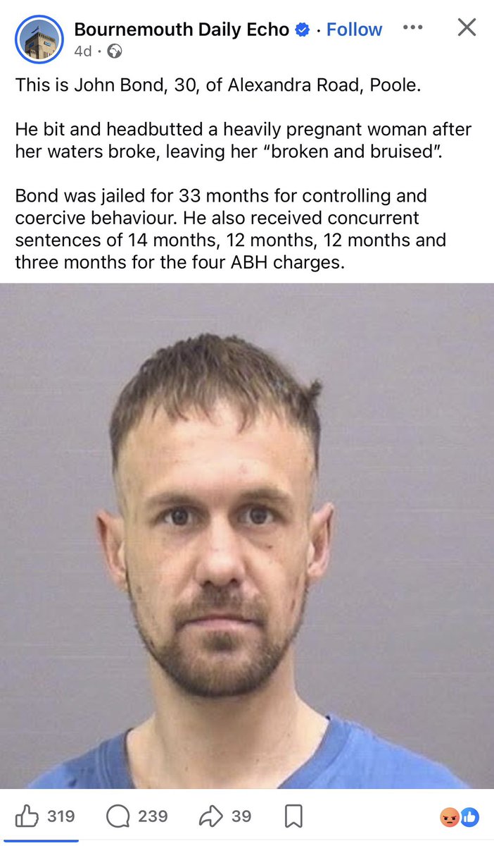 wbk1889's tweet photo. Judiciary are all talk with these ‘sex offence courts’

Here’s a man who bit his partner she gave birth and he got less than 3 years and all his previous assaults haven’t been punished because there to be ran concurrently with the main sentence. It’s an actual disgrace https://t.co/GIKh92aU4P