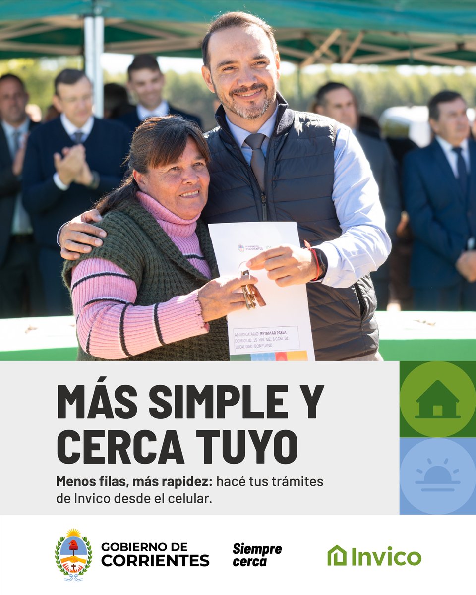 CorrientesGob's tweet photo. Acercar viviendas para cambiar vidas.

Los programas de Vivienda Unipersonal y Ahorro Previo de @invico llegan para brindar nuevas oportunidades de obtener la tan ansiada casa propia.

De carácter digital, hablamos de vías que acercan al correntino a aquello que más anhela. https://t.co/HooljPBCtE