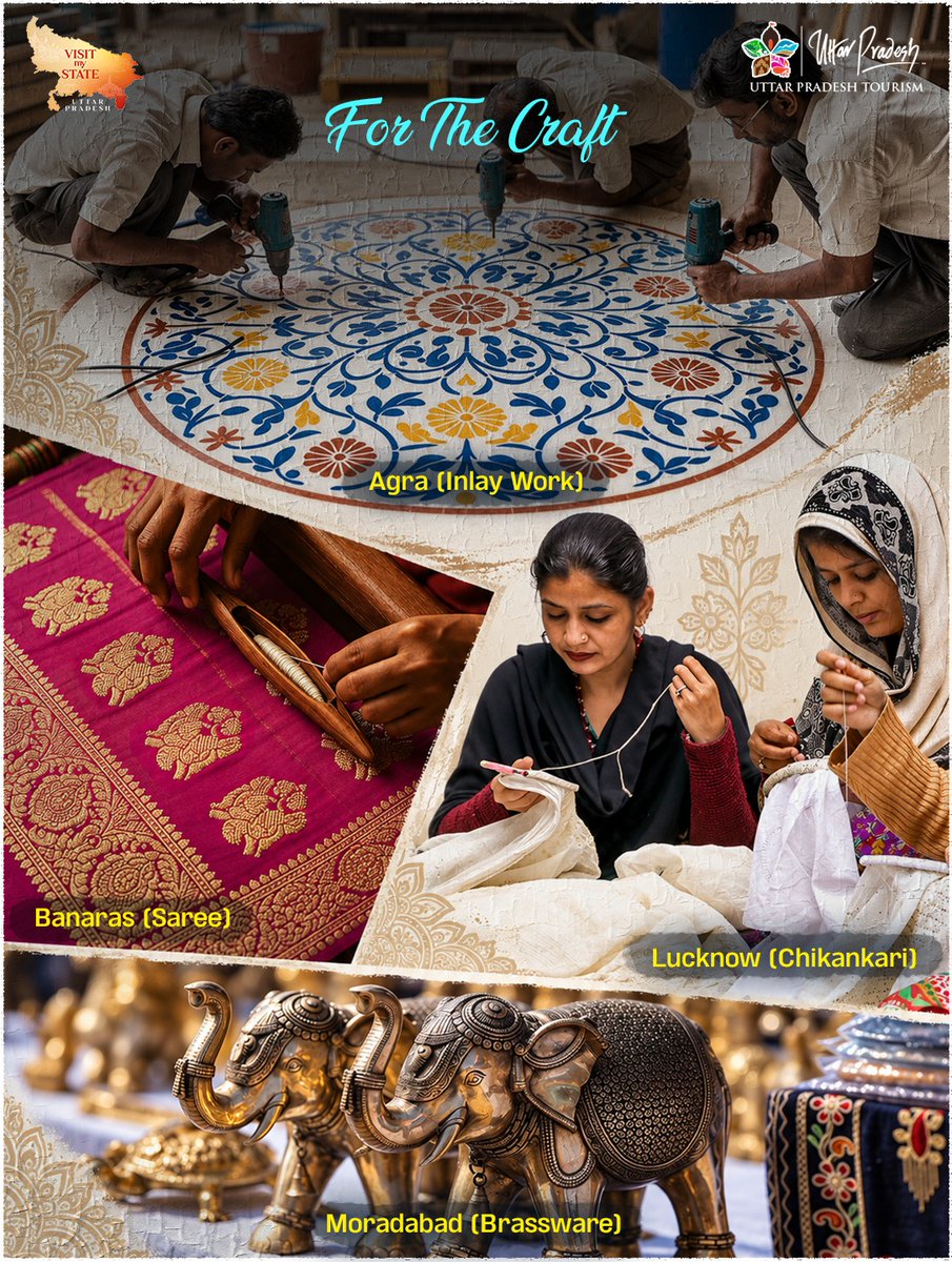 uptourismgov's tweet photo. There’s a reason to travel for everyone in Uttar Pradesh.

A view that makes you pause.
A temple that quiets your thoughts.
A craft that carries generations.
A forest that makes you lose track of time.
A road that makes you want to keep going.

Come for history, flavours, faith, adventure or stillness. In Uttar Pradesh, every traveller finds something that speaks to them, and every journey leaves behind a story worth carrying home.

#UttarPradesh #UPTourism #ExploreUttarPradesh #IncredibleIndia #TravelUttarPradesh #UPTravel #DiscoverUP #TravelIndia #IndianTourism

@narendramodi @myogiadityanath @gssjodhpur @jaiveersingh099 @ASIGoI @UNESCO @amritabhijatias @UPGov @MinOfCultureGoI @tourismgoi @incredibleindia @CMOfficeUP @MEAIndia