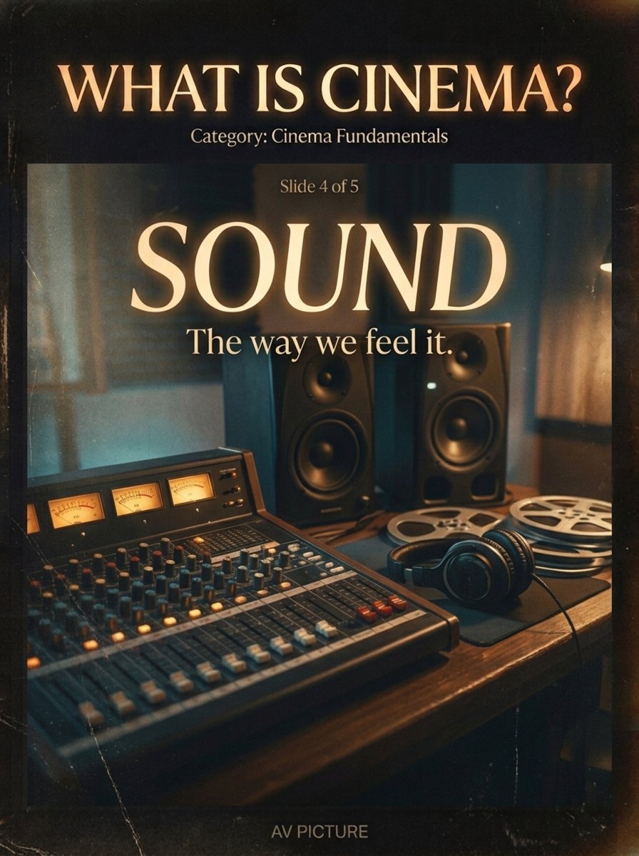 Avpictureprod's tweet photo. Cinema is more than a moving image.

It is the meeting point of story, image, sound, and emotion—each element shaping how we experience a story and how deeply it stays with us.

Because cinema isn’t just something we watch.
#Cinema #FilmLanguage #Storytelling https://t.co/Oar673RQER