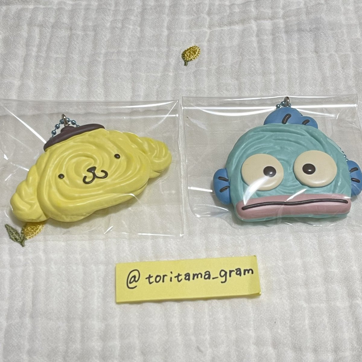 toritama_gram's tweet photo. 【交換】
サンリオキャラクターズ 手作りおやつチャーム

【譲】　ポムポムプリン、ハンギョドン

【求】　キティ

郵送での交換です。
また、まとめて交換いただける方を優先いたします。

お気軽にお声掛けください🙇🏻 https://t.co/rJQ7LMMGdH