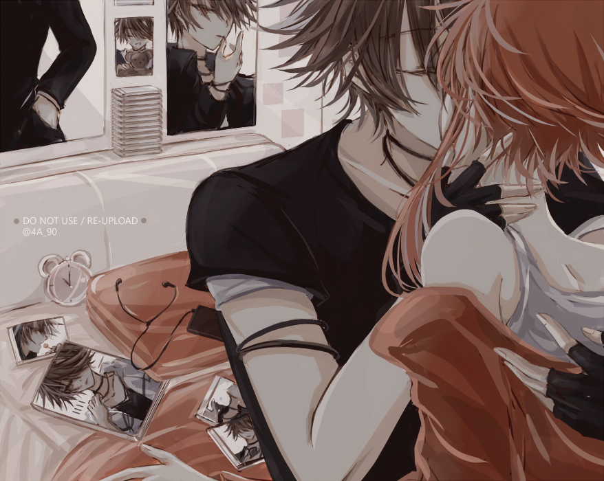 4A_90's tweet photo. 推しにキスされた夜
※アイドルパロ

#理由もなく再掲していいタグ
#創作 #イラスト https://t.co/dtTkGYmEhz