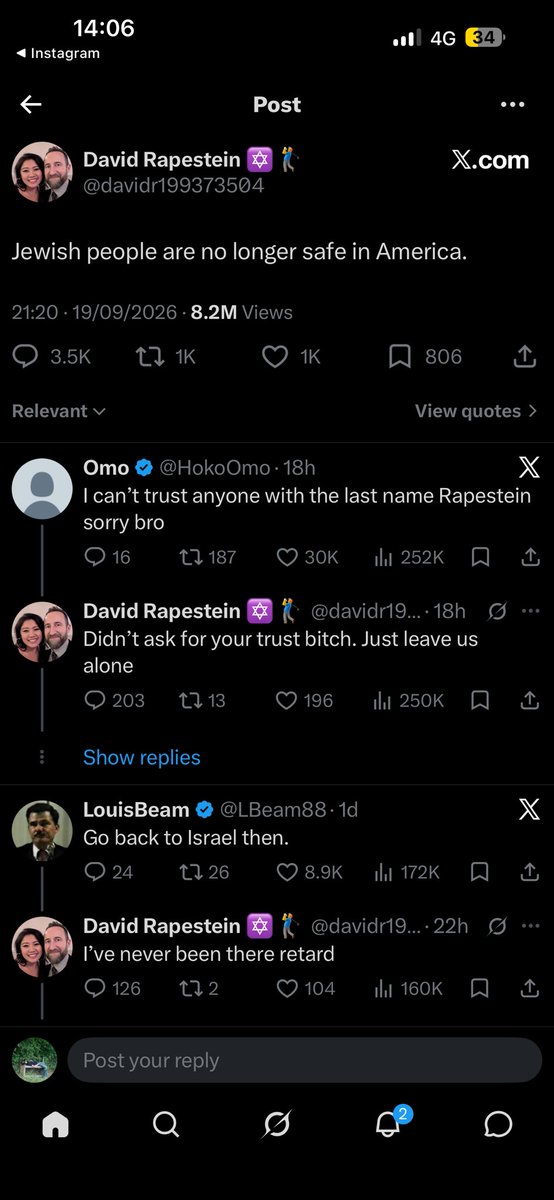 t2001_exe's tweet photo. @davidr199373504 literally just slurs and grade school racism you’re js a typical zio cry bully lmaooo https://t.co/g4OftdI0SY