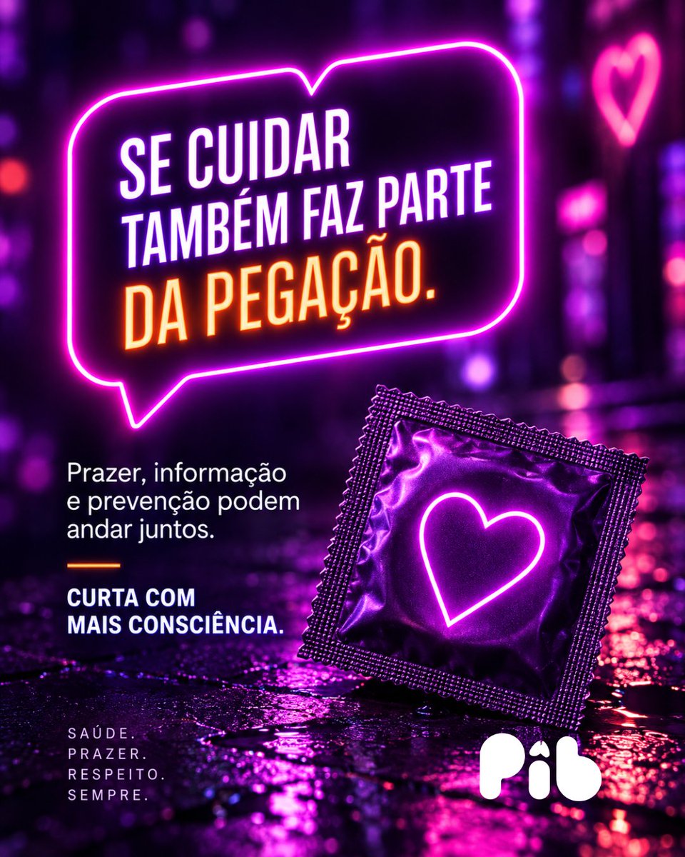 PibApp's tweet photo. Prazer, informação e prevenção podem andar juntos. Cuidar de si e do outro também faz parte de uma experiência melhor.

No PIB, liberdade e consciência caminham lado a lado.

Curta com mais consciência.

#gay #gaybrasil #lgbt #autocuidado #prevencao
#consciencia #PiB https://t.co/EJiBFpv3X5
