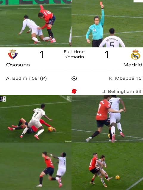 theMadridZone's tweet photo. 🚨 INSANE STAT: Real Madrid have seen SIX (6) red cards in the last two seasons with Trujillo Suarez as VAR referee.

He has been the VAR referee in TWENTY THREE (23) Real Madrid games since 2024/25, including 1 final, 2 semifinals, 1 El Clasico & 2 Madrid derbies.

Among the famous matches were the last 2 derbies, the match vs Celta Vigo where Real Madrid got two players sent off & multiple fouls went by without a booking for Celta. The elbow which made Mbappe bleed not called as a penalty vs Girona, the 2024/25 match vs Osasuna where Jude was sent off & 4 penalties were not awarded to Real Madrid, with a push to Fran Garcia to the stands being pardoned despite being a clear red.

He sees everything from 100 different angles and doesn' t want to call everything. He keeps getting re-elected for Real Madrid matches in VAR, over and over again.

🤯