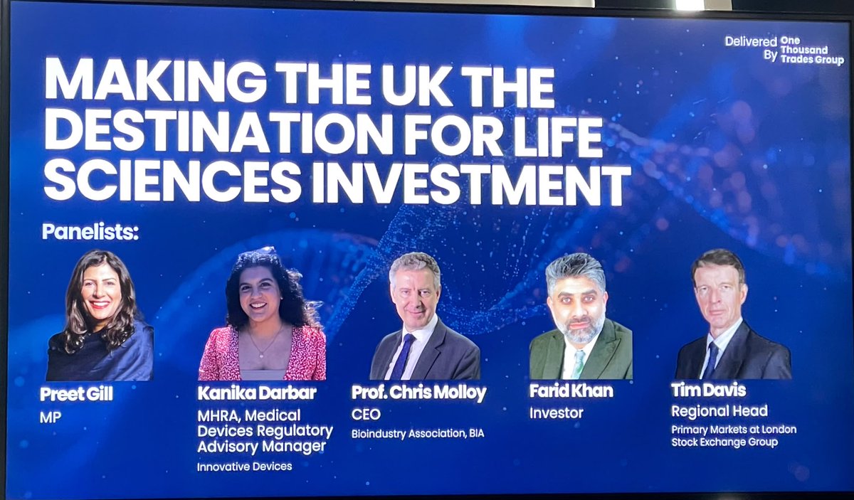 PreetKGillMP's tweet photo. Life Sciences Week has kicked off here in Birmingham.

Our ambition is to turn the Life Sciences Sector Plan into investment, jobs &amp; better healthcare.

On panel, I set out how we attract investment into UK life sciences ensuring Birmingham and West Midlands are at  heart of it. https://t.co/ws51CZFEfz