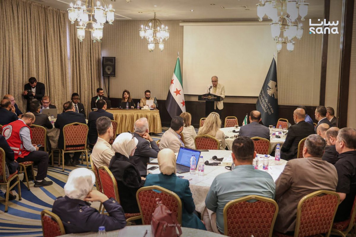 UNDRRArabStates's tweet photo. Syria held a national workshop to assess early warning capacities, identify gaps and set priority actions under Early Warnings for All. Led by the Ministry of Emergency and Disaster Management with the UN, WMO, UNDRR, ITU and IFRC. #EW4All #EarlyWarningsForAll https://t.co/N7pHT0TygZ