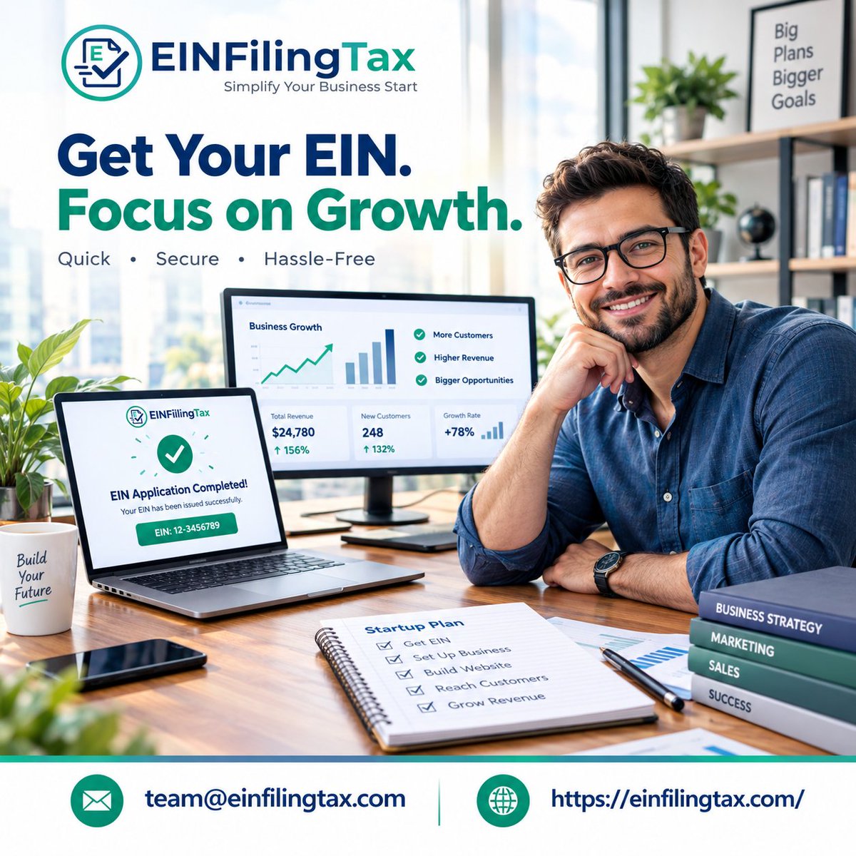 eINfilingtax123's tweet photo. Launch your business with confidence! 🚀 Simplify your EIN filing with EinFilingTax—secure, convenient, and designed to help you get started smoothly.
🔗 Link: https://t.co/Pry7VEEPmY
📧 Email: team@einfilingtax.com
#EINFiling #BusinessStartup #StartYourBusiness #SmallBusiness https://t.co/LwnDPvDhav