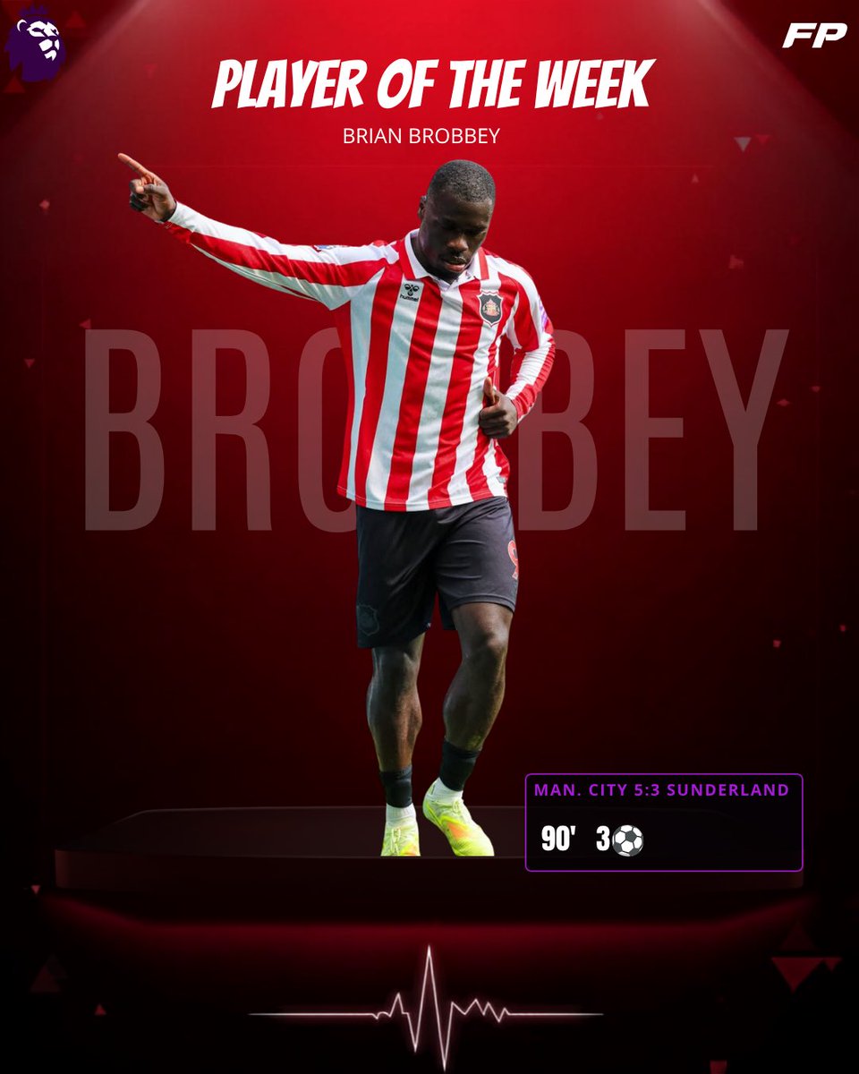 FootPulseUK's tweet photo. Brian Brobbey’s hat-trick earned him the Premier League Player of the Week award🇳🇱👀🔥 #prem https://t.co/Sr5FsnYdLy