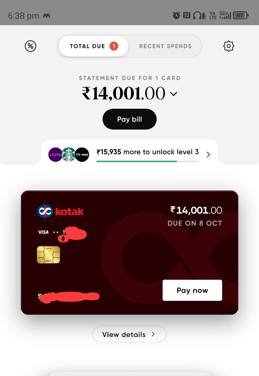 Sowmyakutt3v's tweet photo. Credit card bill generated. 

My total expenses : 14k for a month

How much do you spend on your credit card every month? https://t.co/RE2sp4zn9v