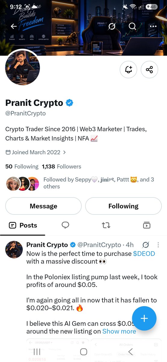 iamswertely's tweet photo. @CryptoWithCGA @PranitCrypto Pranit Crypto https://t.co/bheaTbgjwq