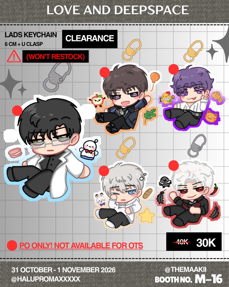 themaakii's tweet photo. [💜&amp;🔁 are highly appreciated, thank you!♡]

#CF23 PO BATCH 2 🔥

🗓️ : 21 September – 5 October
‼️ : PICK UP ONLY!
⭐️ Fandoms : HSR (Blade), Love and Deepspace, Gokurakugai, Jujutsu Kaisen, Alien Stage

🔗 Link (or qr) : https://t.co/NU0oSk74MZ

[1/3]

#comifuro #comifuro23 https://t.co/1whyXFAKXL