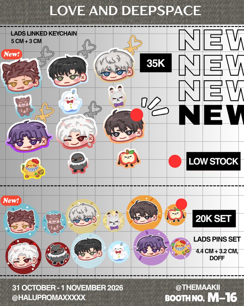 themaakii's tweet photo. [💜&amp;🔁 are highly appreciated, thank you!♡]

#CF23 PO BATCH 2 🔥

🗓️ : 21 September – 5 October
‼️ : PICK UP ONLY!
⭐️ Fandoms : HSR (Blade), Love and Deepspace, Gokurakugai, Jujutsu Kaisen, Alien Stage

🔗 Link (or qr) : https://t.co/NU0oSk74MZ

[1/3]

#comifuro #comifuro23 https://t.co/1whyXFAKXL