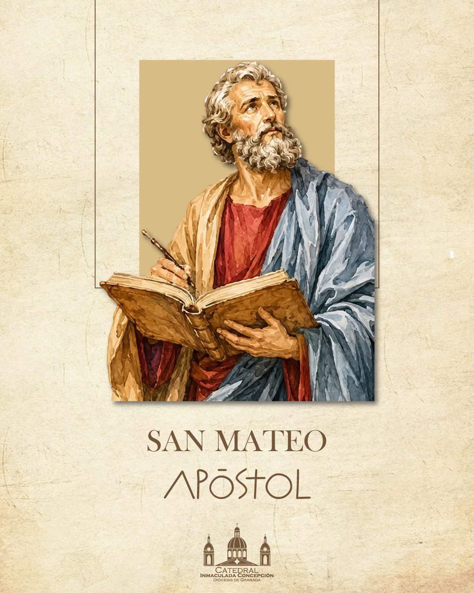 catedraldiocgra's tweet photo. San Mateo, quien dejó todo para seguir el llamado de Jesús y anunciar con su vida el Evangelio.

#CatedralDiocGranada #CaminandoJuntosDiocGranada https://t.co/M6EkBdAgFm