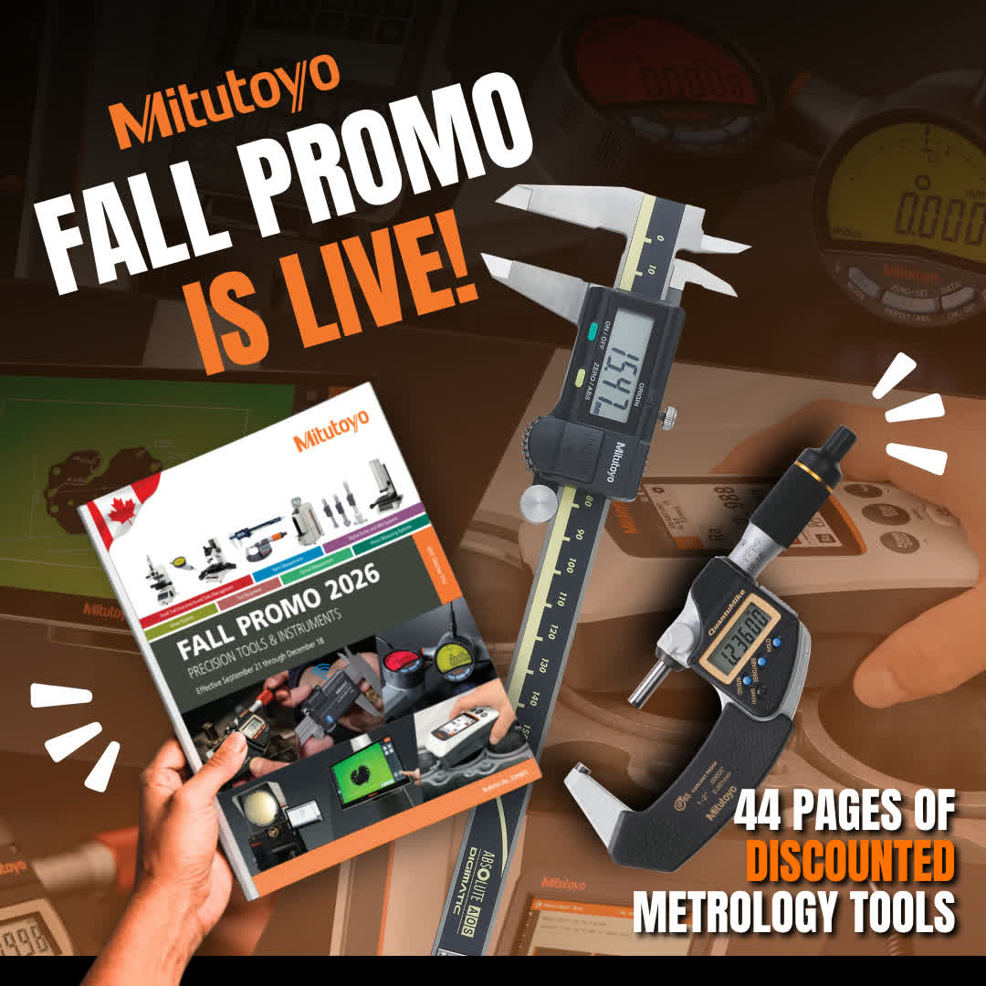 MitutoyoCanada's tweet photo. 🍂 The wait is over! Mitutoyo Canada's Fall Promotion 2026 is here!
Available from September 21 to December 18, 2026.
Download the Fall Promo today! 🔗 https://t.co/aWvldjCSgx
#Mitutoyo #Metrology #Manufacturing #Caliper #BuildCanada #Micrometer #SkilledTrades https://t.co/XD78sGPDxJ