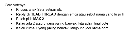 dxwinara's tweet photo. VOTE NAMA GDM SETIR2AN

⚽️PSSI
🩹PKM (Perkumpulan manusia)
🌎Orbit
🎟️ The Mission
♾ Questbound
🏘️ House of Kindred https://t.co/9TO0JMPat3