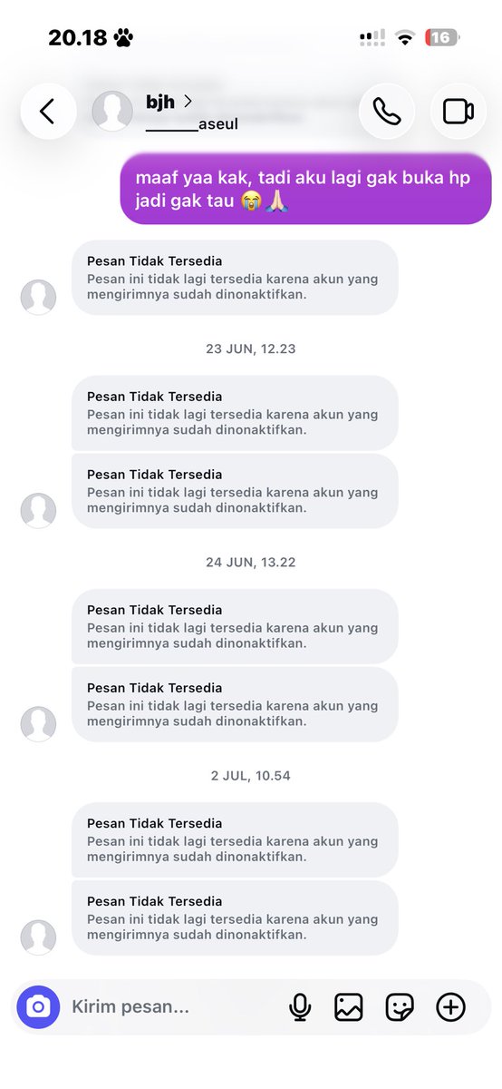 lishenmacaron's tweet photo. chat sebelum dan sesudah akunnya dia muncul lagi https://t.co/lSgB3Tc2Jm
