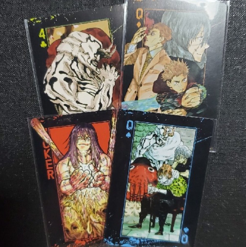 banzombiez's tweet photo. Playing cards 🌸🐇🌋🦑 (yuji + nanami sneak) https://t.co/uwDVIQAP0C https://t.co/JeIHzbCR0S