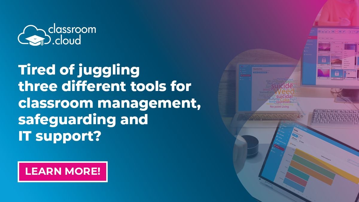 classroomcloud_'s tweet photo. Stop juggling three different tools for classroom management, safeguarding and IT support. https://t.co/nrrsJE3UNu combines them into one intuitive platform – saving your school time, stress and budget.

👉 Transform your school today: https://t.co/HcVcjVnyeg 

#EdTech #SchoolIT https://t.co/qmduMwblO4