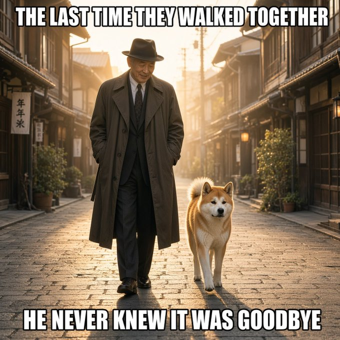 HachikoInuRHX's tweet photo. Then in 1925, Ueno suddenly passed away.  

But Hachiko kept coming back.  

Day after day. 
Rain, snow or sunshine. 
Waiting at the same station for the person he loved to return. https://t.co/CKzvSeSYzs