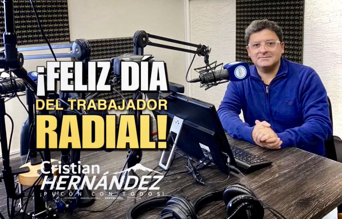 pollopucon's tweet photo. 📻 ¡Feliz Día del Trabajador Radial! 🇨🇱🎙️

Un afectuoso saludo y reconocimiento a quienes, desde cada radio, tienen la misión de informar, entretener y acompañar.

¡Mi respeto y agradecimiento a todos! 🙌

#Pollopucon #Pucón #PucónParaLosPuconinos  #DíaDelTrabajadorRadial #Radio https://t.co/C32Ubof26c