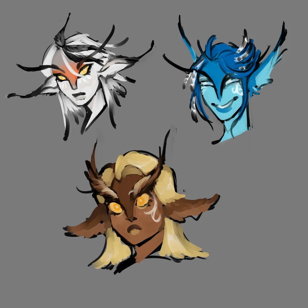 shioshark's tweet photo. Good morning! 🕊️

Opening quick 25$ design commissions for my Avian Skyborne today! Include either an in game screen shot, a species of bird, a color palette and allow me to draw a headshot in these styles Below!

More details in the form;https://t.co/VOrJv0zYb7 https://t.co/LoU5Wdglcn