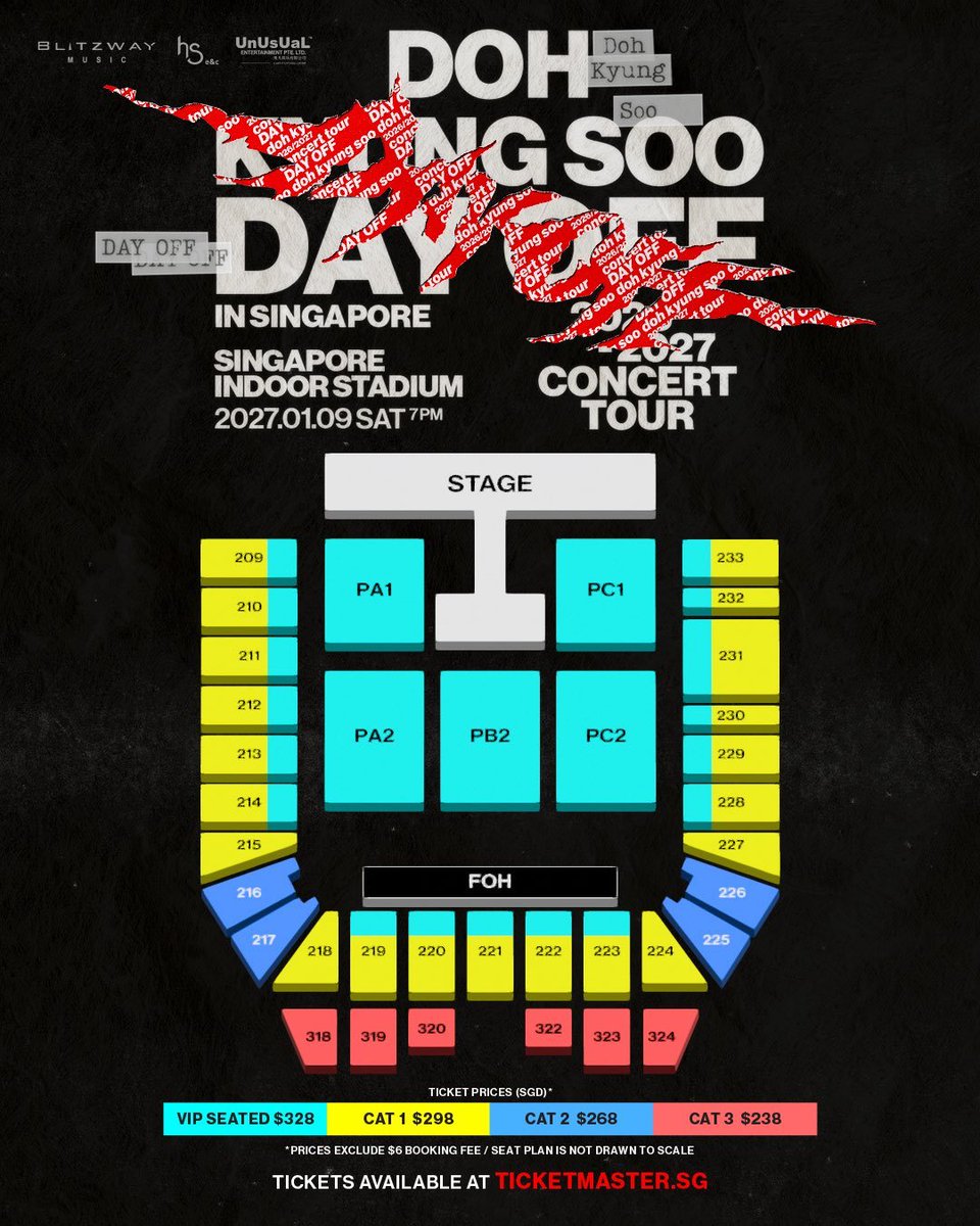 TheGrammt's tweet photo. OPEN TICKETING SERVICE,

Event: DOH KYUNG SOO 2026-2027 CONCERT TOUR <DAY OFF> IN SINGAPORE

SGD 20/ticket, fully refundable if not secured.
Limited slot available.
Open to global fans.

DM to book.

#DOHKYUNGSOO� 
#DAYOFF #DAYOFFinSINGAPORE 
#DOHKYUNGSOOinSG https://t.co/Hkl2DUlfCE