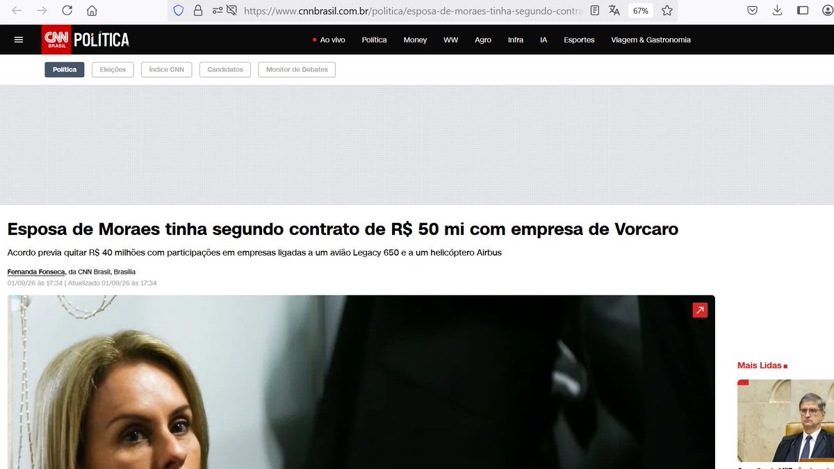 schmittpaula's tweet photo. UOL de 2024 não só desmerece a corrupção de Alexandre de Moraes, como sugere que ela é fruto de possível calúnia imputável a Bolsonaro. 
CNN de 2026 confirma o que Bolsonaro disse, sem nunca citar o ex-presidente.
Jornais diferentes, mesmo cartel -- digo, consórcio https://t.co/R0Gg3Q08Jo