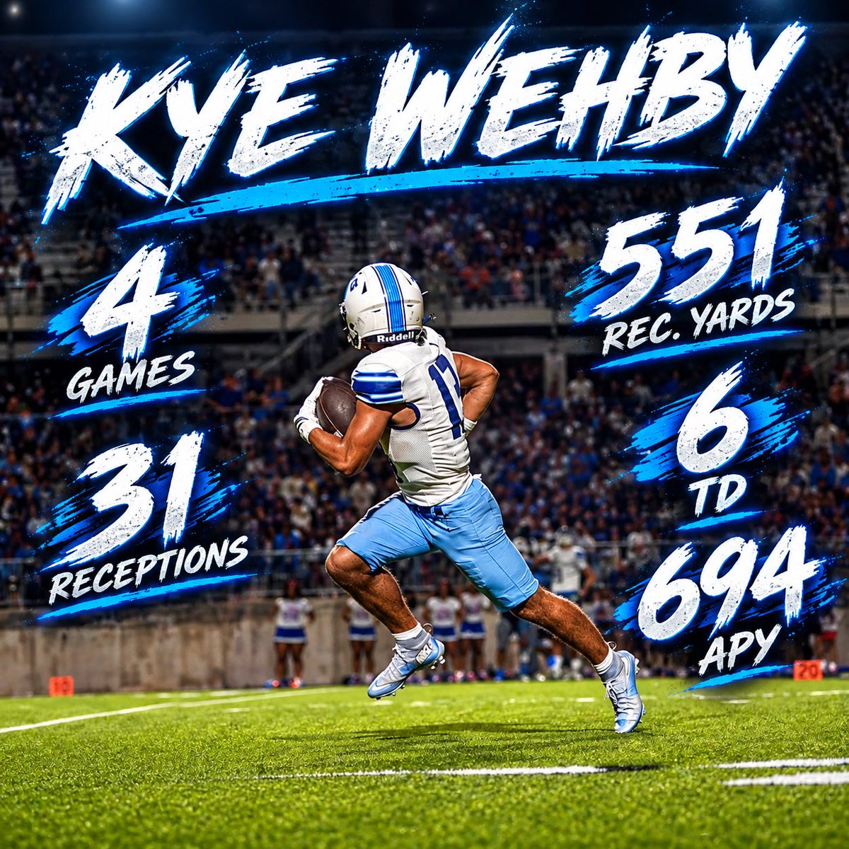 KirkWehby's tweet photo. Top playmaker in the toughest district in Texas.  @KyeWehby 
@KHSMustangFBall @CoachNupe @coach_mstringer @dctf @On3 @footwork_king1 @blaylock_23 
@gabrieldbrooks @Matt_Stepp817 
@247Sports @PrepRedzoneTX https://t.co/rUENLbYuwP