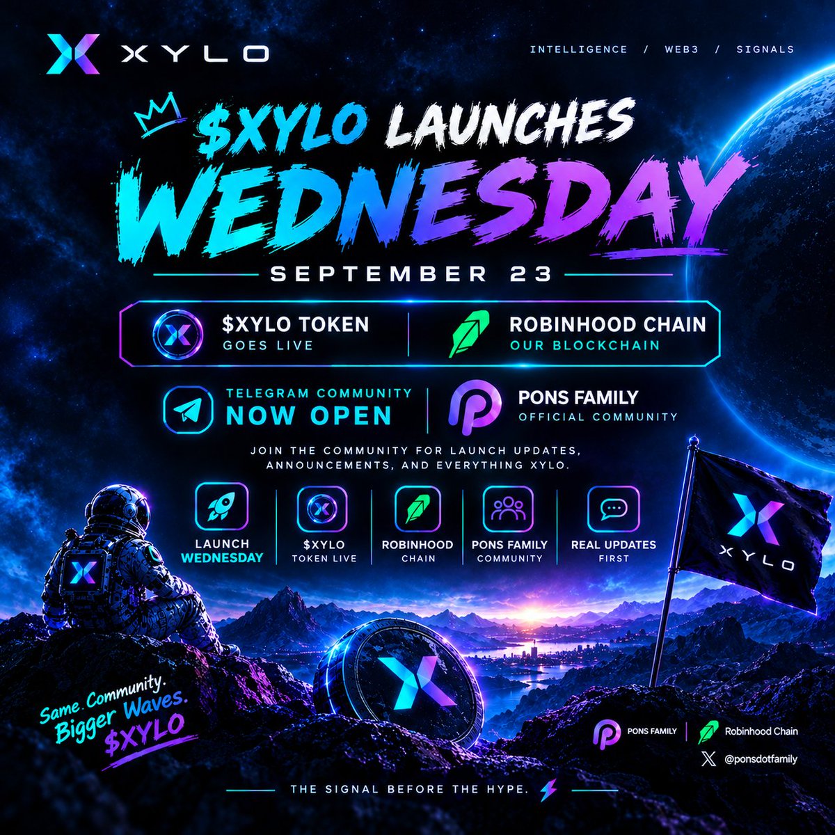 XYLO_LABS's tweet photo. The wait is almost over. ⚡
XYLO⚡ goes live this Wednesday, September 23.
and today, we’re opening the doors to the community.
The Telegram will be the home for launch updates, important announcements, and everything happening around XYLO as we move forward.
$XYLO launches Wednesday. If you’ve been watching from the beginning, now’s the time to join the community.
 join the Telegram : https://t.co/Wqf3okfsxP

the signal before the hype. ⚡