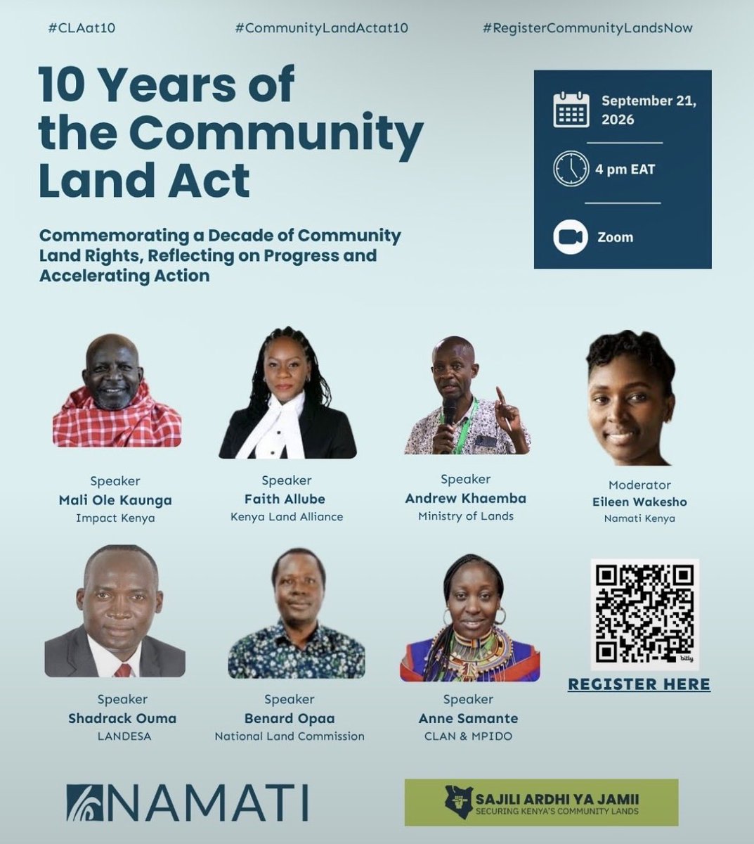 NamatiKenya's tweet photo. 10 years on from the enactment of the Community Land Act, #CLAat10, what does implementation look like &amp; what gaps still remain in community land registration on the ground?

This conversation is underway. 

Learn about #CLAat10 ⤵️
🔗 https://t.co/mlMa1e4jHN
#SajiliArdhiyaJamii https://t.co/w1rCLzqNMm