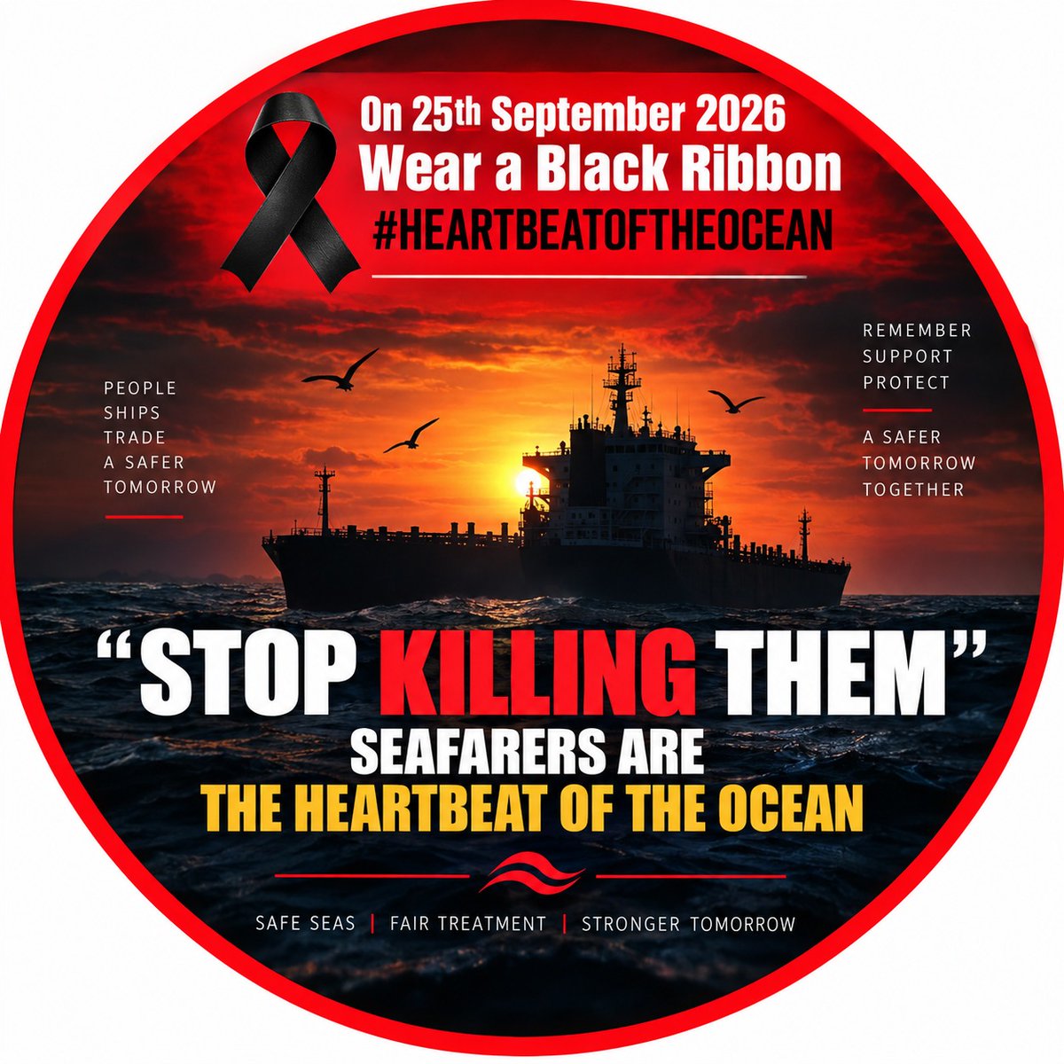 FSUIINDIA's tweet photo. #HeartbeatoftheOcean

A WhatsApp DP may seem like a small gesture. But when thousands of people make the same statement, it becomes impossible to ignore.

We are asking seafarers, families, maritime professionals, organisations and supporters across the world to change their WhatsApp DP to the #HeartbeatoftheOcean campaign image.

Let the world see that we stand with seafarers and their families. Let the black ribbon be seen. Let their voices be heard.

One DP. One message. One global maritime community standing together.

SEAFARERS ARE THE HEARTBEAT OF THE OCEAN.

@dgshipping_IN @imohq @shipmin_india @ITFAPAC