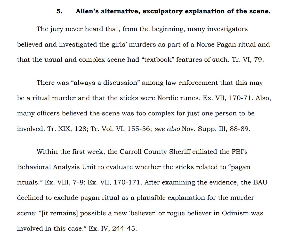 mikerreports's tweet photo. 🚨🗞️🚨Convicted Delphi child killer Richard Allen is due in court today for oral arguments on his appeal.

He is asking for his convictions for the murders of 13-year-old Abigail Williams and 14-year-old Liberty German to be overturned — claiming that police did not fully investigate the hypothesis that they were killed by Norse cultists in a "pagan ritual."

Authorities say Allen is the so-called "Bridge Guy," a man who appears on video forcing the girls off a hiking trail at gunpoint. Prosecutors say he then slit the two girls' throats with a box cutter. Police also recovered an unfired .40 caliber cartridge at the scene that ballistics testing showed had been cycled through Allen's Sig Sauer P226.

Allen also confessed to the crime — but his attorneys claim that he did so due to "solitary-induced psychosis" while being held in isolation in jail after his arrest.