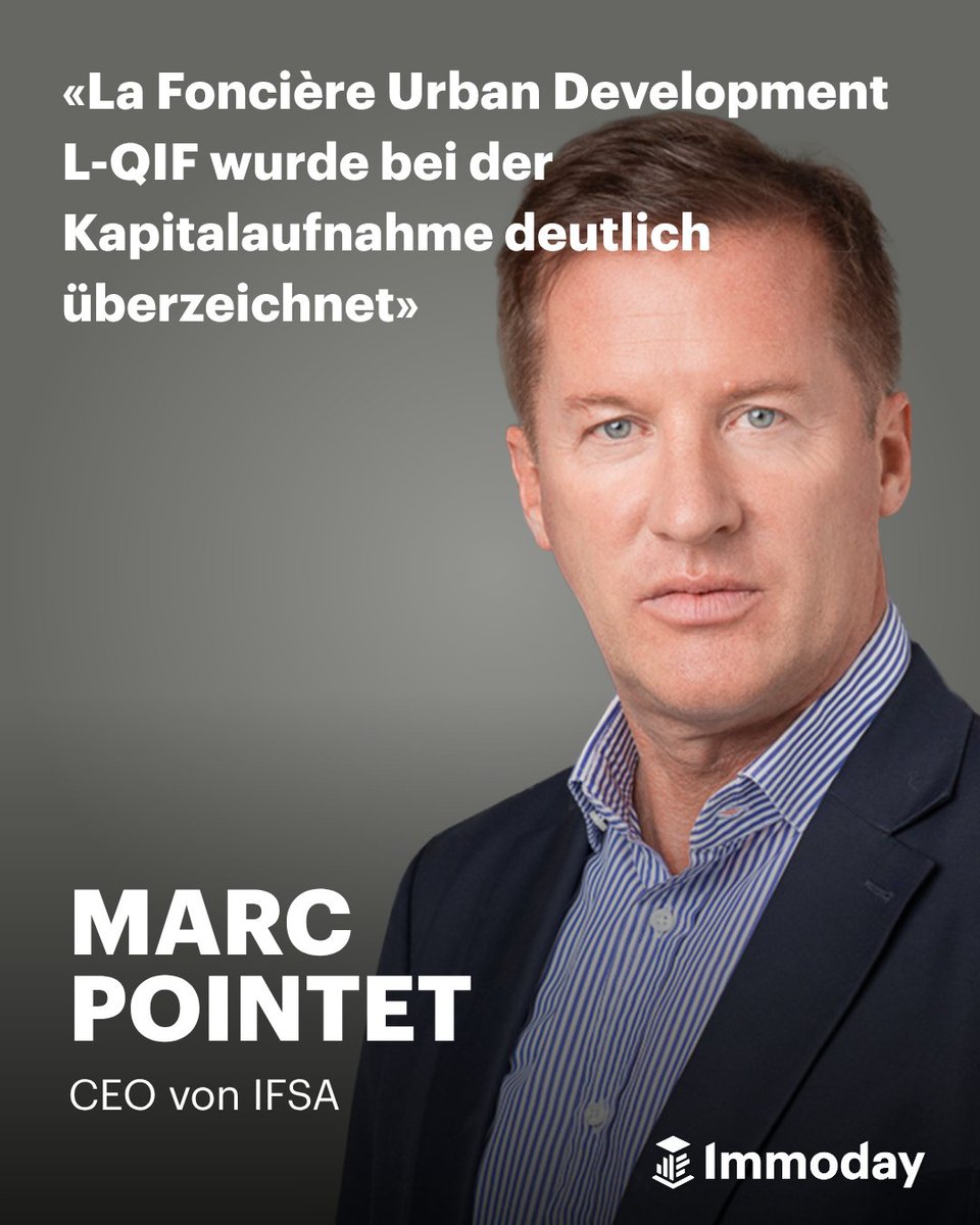 Immoday_ch's tweet photo. «La Foncière Urban Development L-QIF wurde bei der Kapitalaufnahme deutlich überzeichnet»

Zum Interview: https://t.co/A8adWfmAtT

#ImmobilienSchweiz# Immobilieninvestitionen # Kapitalerhöhung # Immobilienfonds # LaFoncière https://t.co/0JLuGlFgOC