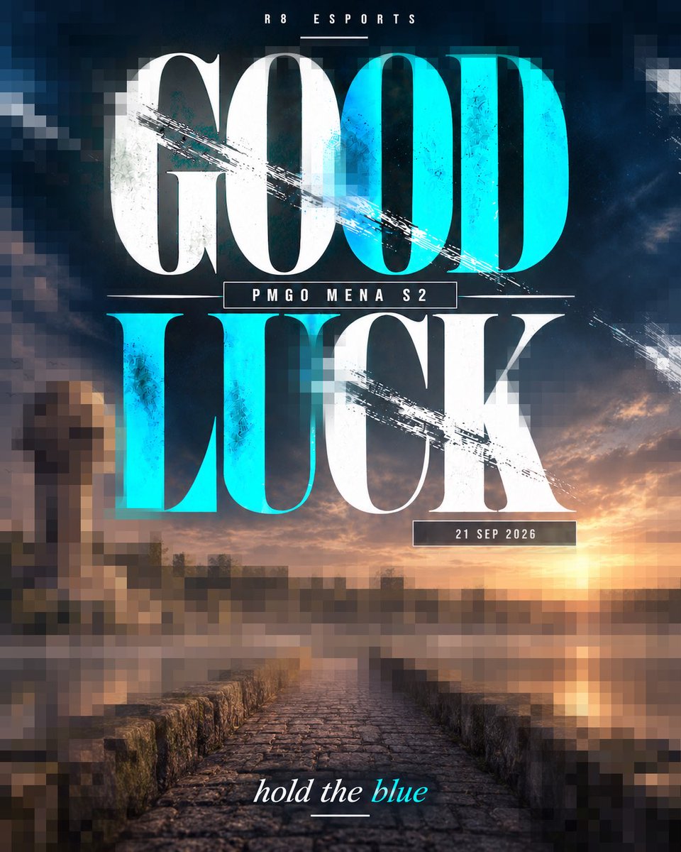 R8xesports's tweet photo. تركيز وهدوء بهما ندخل الليلة 🤩

السابعة مساء أول أيامنا في نهائي بطولة 
PMGO MENA S2 نحضّر لبداية تليق بنا ⏳💙 https://t.co/QeFFlSZhxr