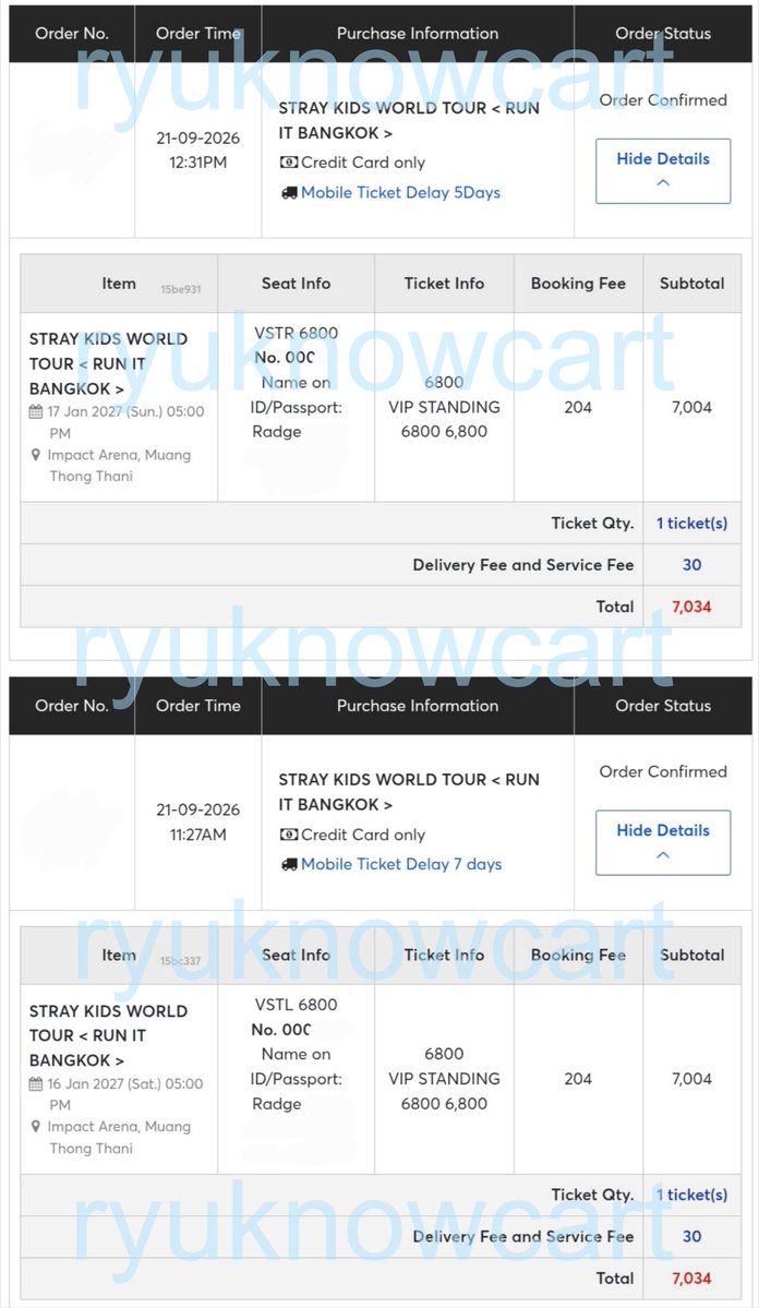 ryuknowcart's tweet photo. SECURED VIP STANDING FOR BOTH DAYS OF STRAY KIDS ‘RUN IT’ IN BANGKOK!!! 

SEE YOU SOON, SKZ! 😍🩵 https://t.co/cCI2n1a4kL