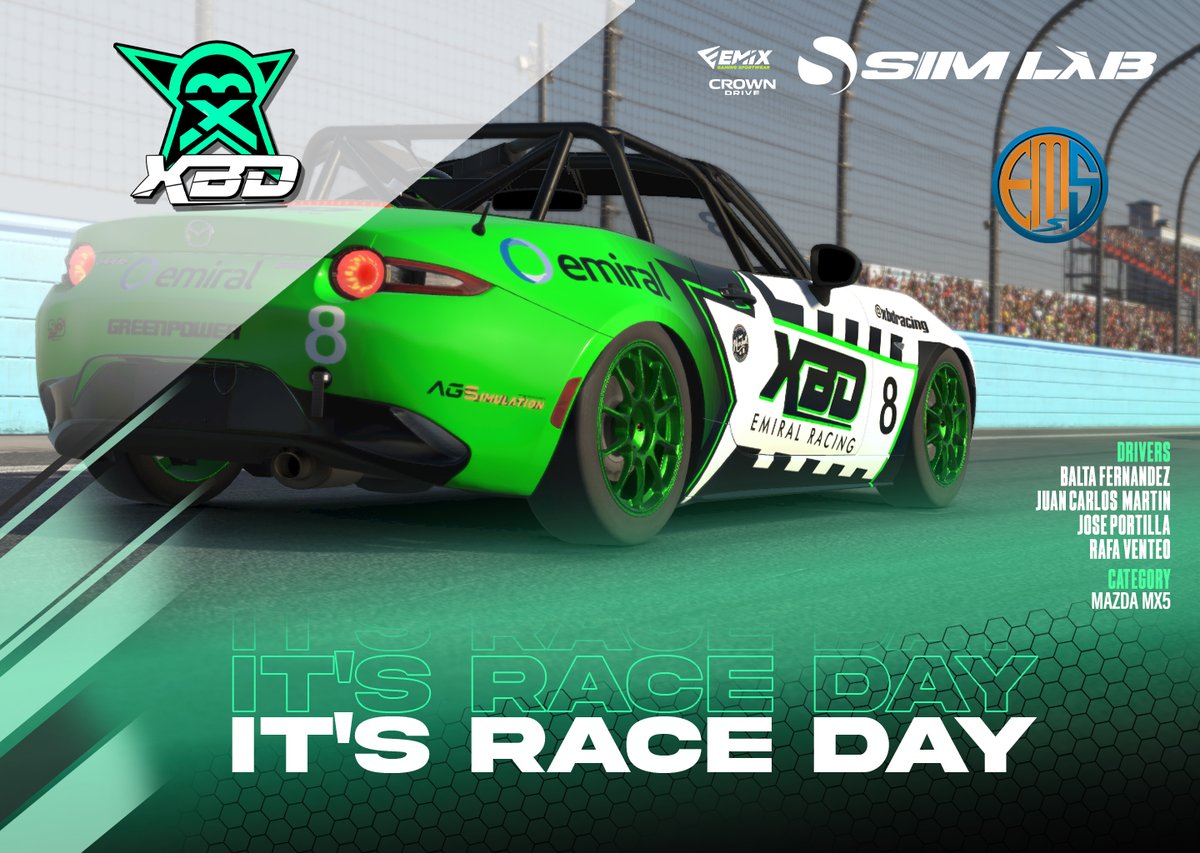 xbdracing's tweet photo. Volvemos a las pistas de la @EMS_iRacing en la noche de hoy 🤠

Combinación que no hemos tocado en años (no tenemos ni skin nueva 😂)

¿Objetivo? Lucha interna por ver quien trompea menos 😌🤪 ¡Vamos!

📍Rudskogen
🏎️ Mazda MX5
📹 https://t.co/RgssDnBBKL

💚 #GreenPower #GoXBD 💚 https://t.co/xxP4K6cvru