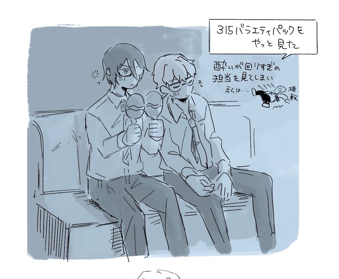 M113O's tweet photo. 前に描いた担当（薫、道夫）の絵 https://t.co/wCiA36UvXp