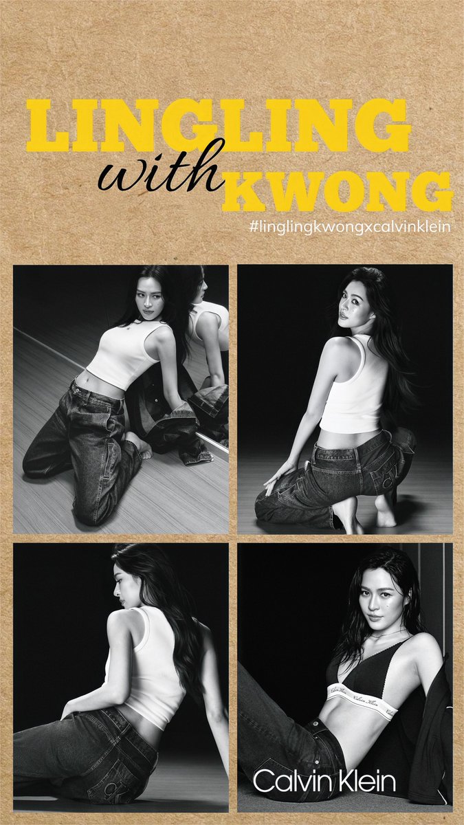 K9SEPT99's tweet photo. Calvin Klein’s Fall 2026 collection..
“Feel the Fit” Denim campaign!!

#FeelTheFit 

💙 Lingling Kwong &amp; Calvin Klein 🤍

#LinglingKwongxCalvinKlein
#CalvinKlein #LinglingKwong
@linglingsirilak @CalvinKlein https://t.co/zrGE6oGtWz