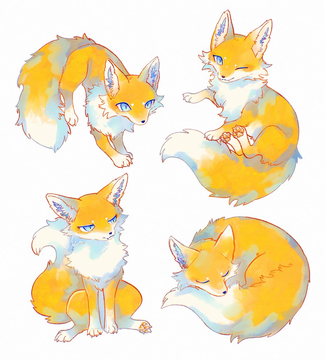 ytkmrs's tweet photo. ややちびキャラ練習〜白靴下もかわいいね🦊 https://t.co/VqIwoZEHKB