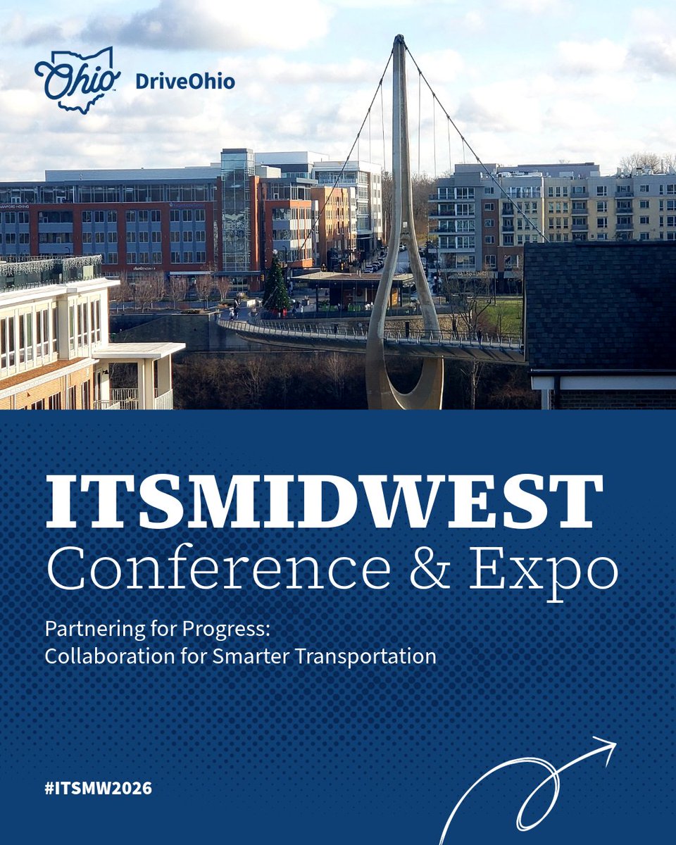 DriveOhio's tweet photo. The DriveOhio team is excited to attend the @ITS_Midwest Conference &amp; Expo this week. We look forward to seeing new and familiar faces with the common goal of making transportation smarter and more efficient! #ITSMW2026 #SmartMobilityMonday https://t.co/ZMbnff9QOC
