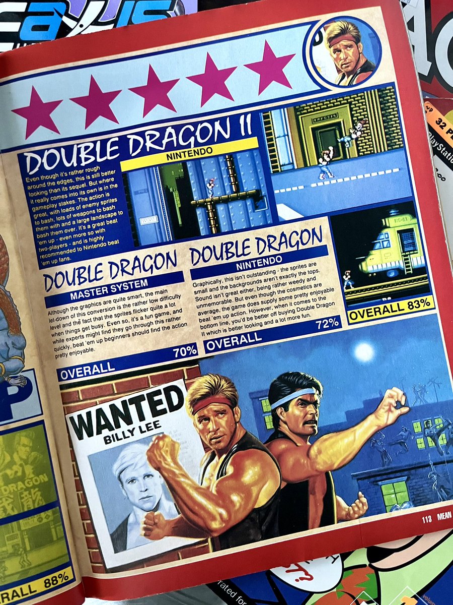 american80s's tweet photo. Double Dragon - 8bit console comparison in Mean Machines magazine.
I still go back and play the second NES game on a regular basis… 🐲🐲
#NES #MasterSystem #Sega #Nintendo #Technos #RetroGaming https://t.co/RRVfWxDGzK