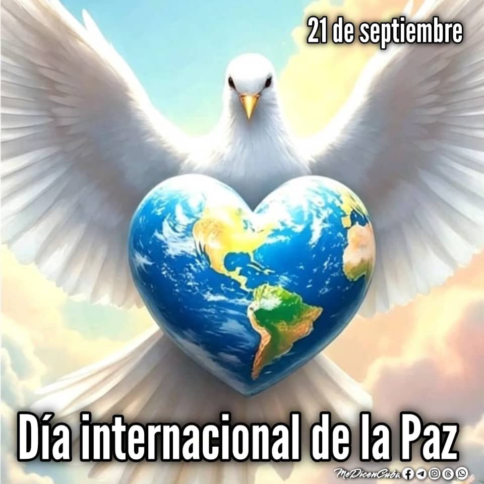 Calidad_Dpto's tweet photo. 🕊️ Hoy es el Día Internacional de la Paz

Cada 21 de septiembre, el mundo se detiene para reforzar los ideales de paz en todas las naciones y pueblos. establecida por la ONU en 1981 y  desde 2001, se conmemora como una jornada de cesación del fuego y no violencia a nivel mundial. https://t.co/MVkxrdnzmD