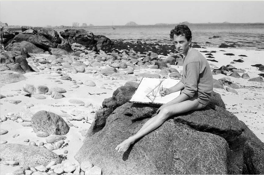 dany_pollet's tweet photo. -Bernard Buffet 🎨 en 1958 sur son ile Bretonne... https://t.co/PZQwRUJo1X