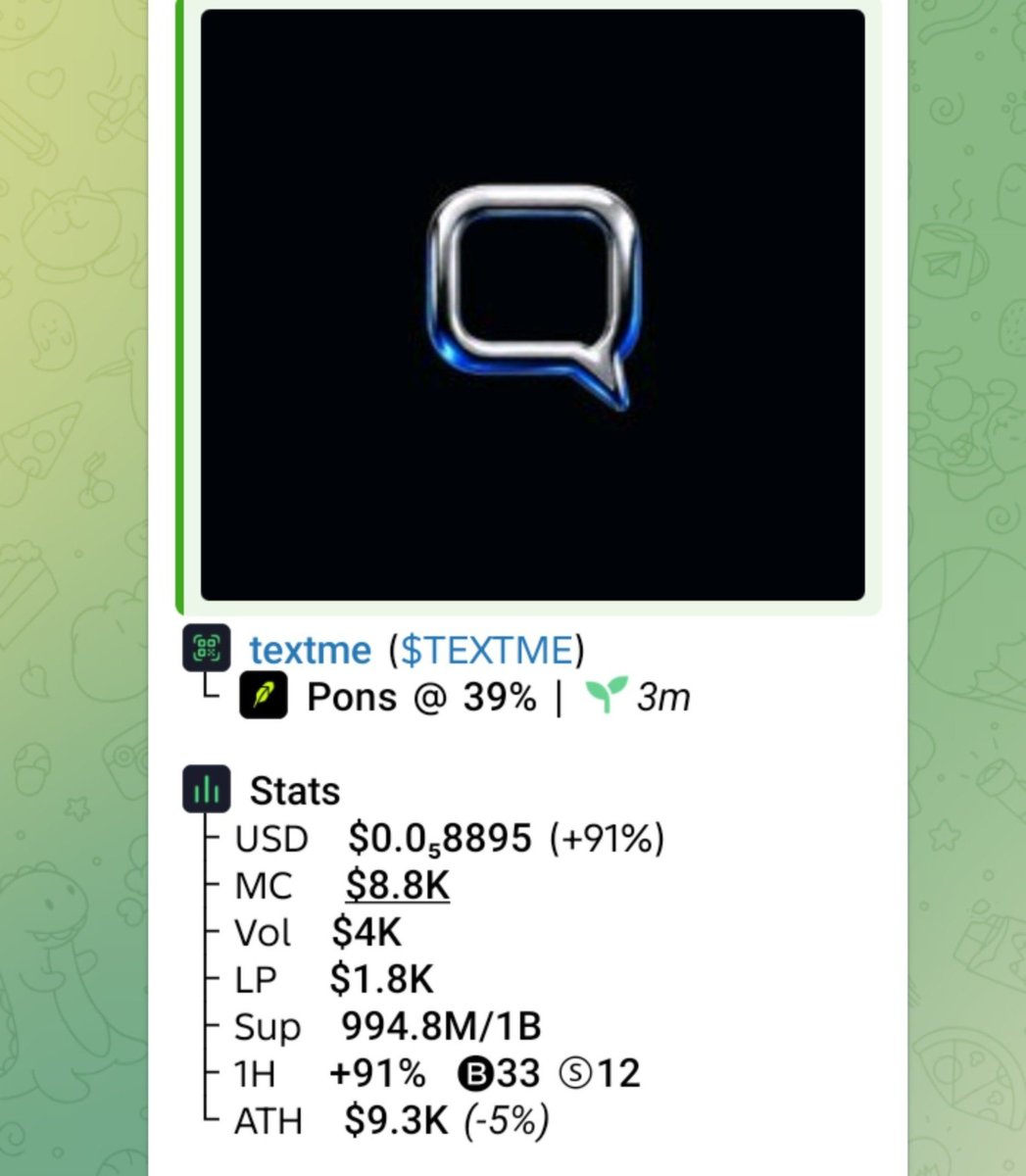 MemeVenture01's tweet photo. 🚨 $TEXTME is on the radar 👀

Early attention. Fresh setup. Momentum building. 📈🔥

Don’t wait until the crowd catches on.

Follow + DM for early plays &amp; TG access. 🚀

CA: "0xbf66e5d46ec957a9704dc4770a0eea20a72d75e7"

#Crypto #Dewtee #helevier #Solana https://t.co/929CxMYMHP