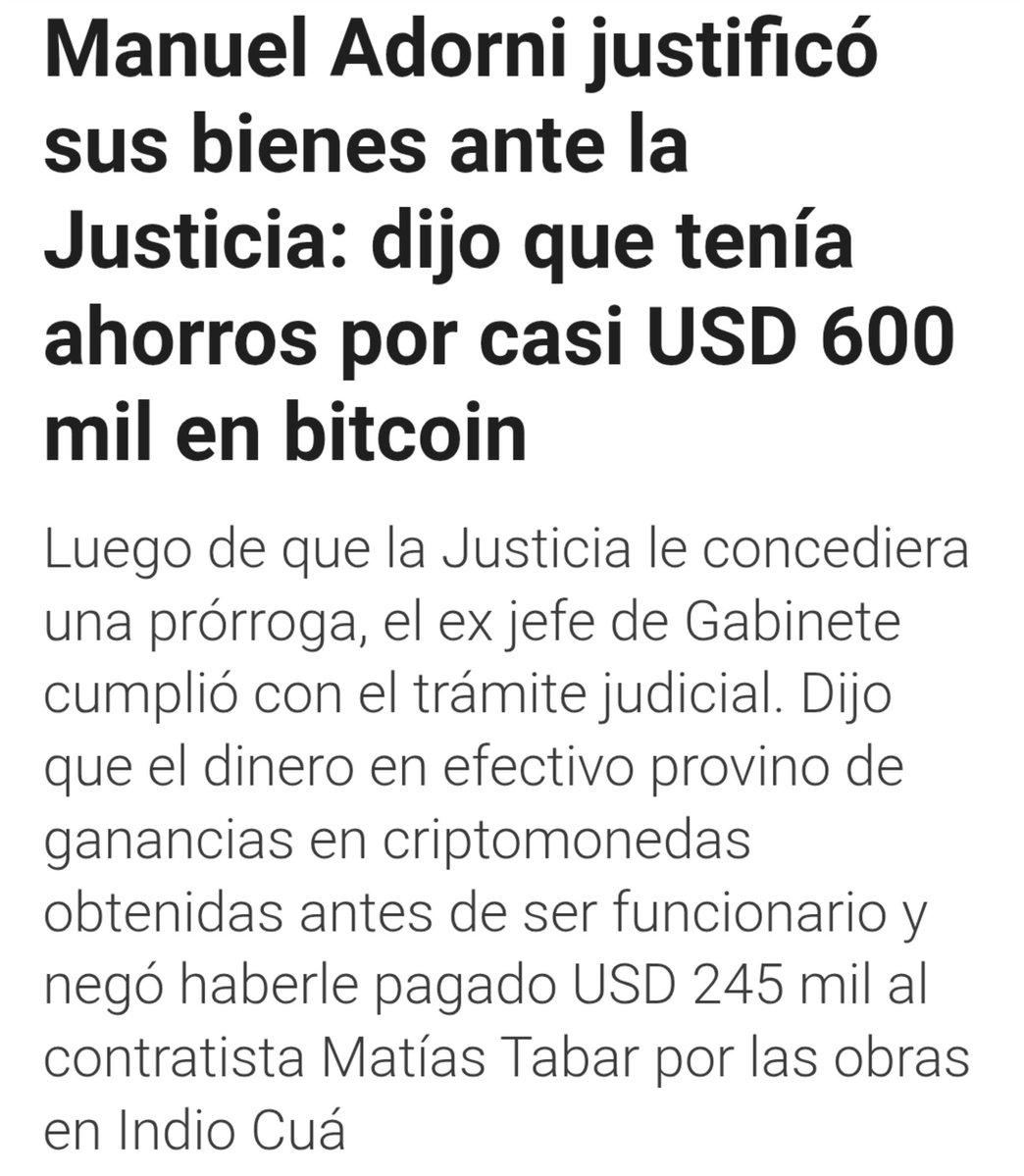 augustogrinner's tweet photo. Adorni y su abogado se están olvidando que EL PROPRIO ADORNI, en 2020, dijo que para 2017 no tenía idea del Bitcoin y que no sabía comprarlo... y ahora dicen que compró Bitcoin desde 2014.

Mirar videos de mi tuit citado. https://t.co/ct0jBKuBZM
